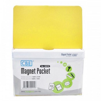 CBE Magnet Pocket 22215 A5-Yellow ( ITEM NO : B10 186Y )