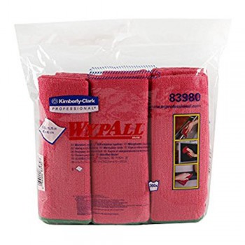 WYPALL Microfibre Cloths - Red x 6's/Pack