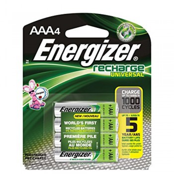 Energizer Universal NiMH AAA Rechargeable Batteries - 4-count - 700 mAh - 1000 Cycles (Item No: B06-14) A1R2B227