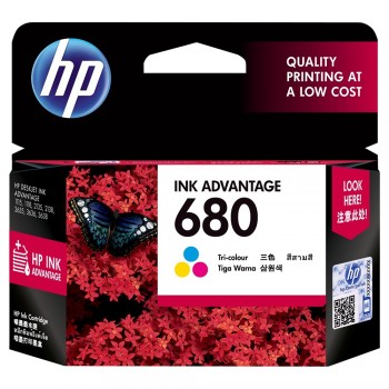 HP 680 Tri-Color Original Ink Advantage Cartridge (F6V26AA)