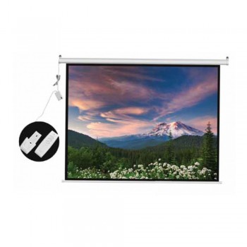 DP Screen Motorised Projector Screen Electric Projection Screen - Matte White Surface - DP-ELC-07 - Screen Ratio 6' x 6' - Screen Size 2130 x 2130mm