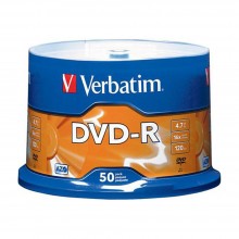 Verbatim DVD-R 4.7GB 16X with Branded Surface - 8 x 12 x 0cm, 50PC Spindle
