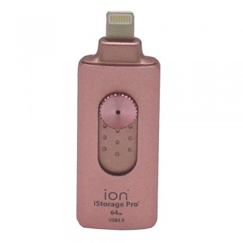Ion iStorage 3 in 1 - Lightning, USB 3.0, Android OTG USB, Red Gold