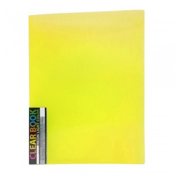 CBE 11440 Neon Colour Clear Holder - A4 (40pockets) Yellow