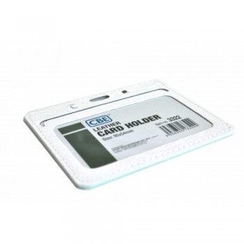 CBE Leather Card Holder 3322 - White (2 Sided ) (Item no: B10-41 W) A1R3B63