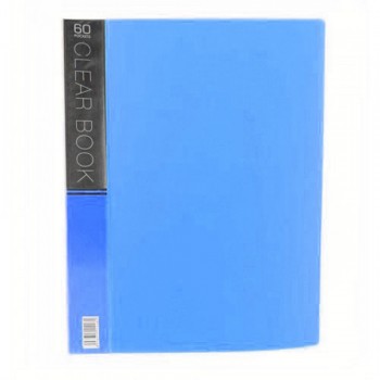 CBE Merry Colour Clear Book VK60 A4 BLUE (60 Pockets)