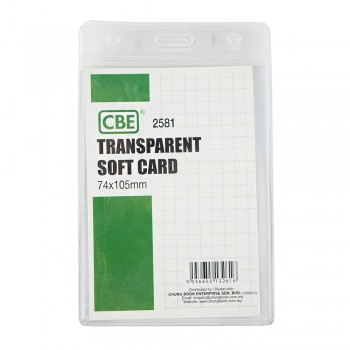 CBE 2581 Transparent Soft Card - 74 x 105mm