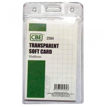 CBE 2584 Transparent Soft Card - 55 x 85mm