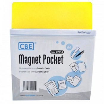 CBE Magnet Pocket 22214 A4 - Yellow (Item No: B10-185Y) A1R3B130