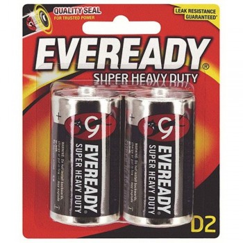 EVEREADY Super Heavy Duty C Carbon Zinc Batteries - C Size - 2pcs (Item No: B06-16) A1R2B229