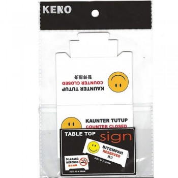 KENO Table Top Sign — COUNTER CLOSED