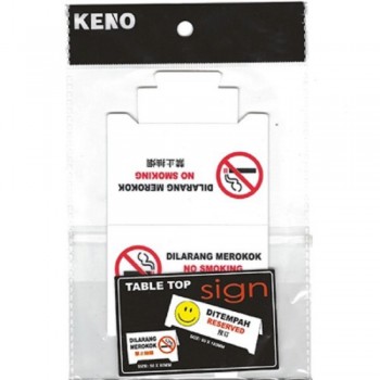 KENO Table Top Sign — NO SMOKING