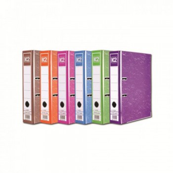 K2 8997 Fancy Hard Cover Arch File (Mix Colour) - 3", 1 pcs