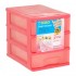 NISO 3 Tier Small Drawer Pink 17 x 4.5 x 12cm