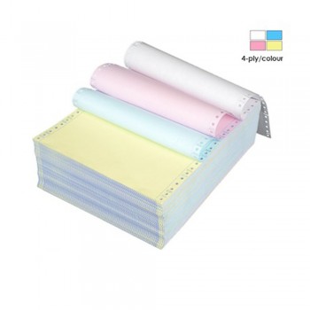 Computer Form 4 ply 9.5" x 11" Colour (White/Pink/Yellow/Blue) (500 Fans)