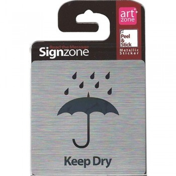 Signzone Peel & Stick Metallic Sticker - Keep Dry (Item No: R01-34)