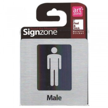 Signzone Peel & Stick Metallic Sticker - Male (Item No: R01-38)