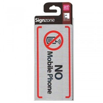 Signzone Peel & Stick Metallic Sticker - NO Mobile Phone ((Item No: R01-60)