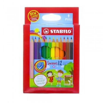 STABILO Swans Colored Pencil - Short 12pcs (Item No: B05-16) A1R2B144