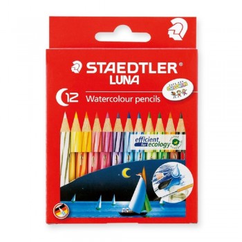 Staedtler Luna Watercolour Pencil-12 Colours - Half Length