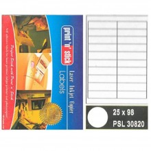Print n Stick A4 Laser Inkjet Label Stickers 20pcs - 25mm x 98mm, 100sheets (Item No: R01-14) A1R3B197